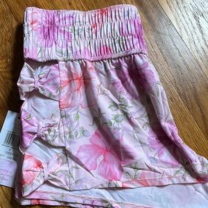 NWT LoveShackFancy Hurley floral high waist aquas short